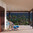 Jamdown villa terrace with wooden lounge chairs and blue cushions, Industry, Bequia