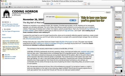 NetNewsWire tab overload
