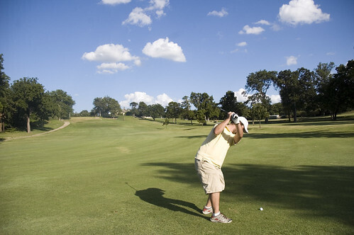 Me hitting the ball