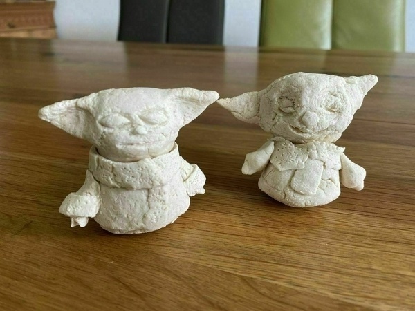 Baby-Yodas aus Salzteig