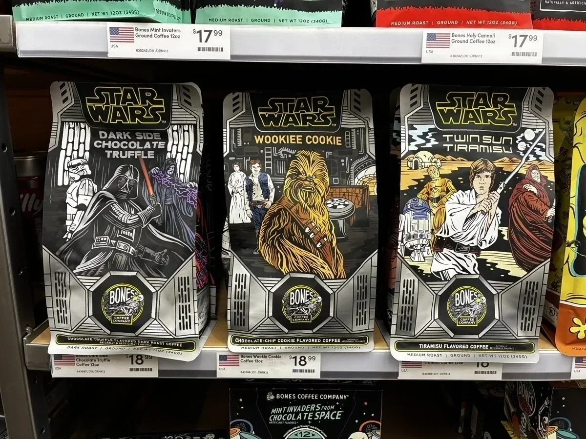 packaging over coffee quality? im sure star wars people buy it.