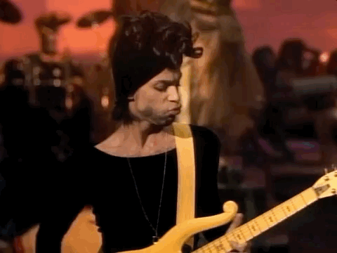 Do you think he's making a guitar sound with his mouth here?