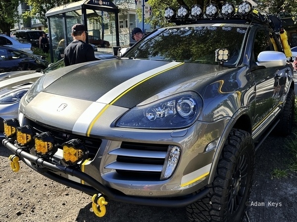 An overland-fitted Porsche Cayenne Transsiberia