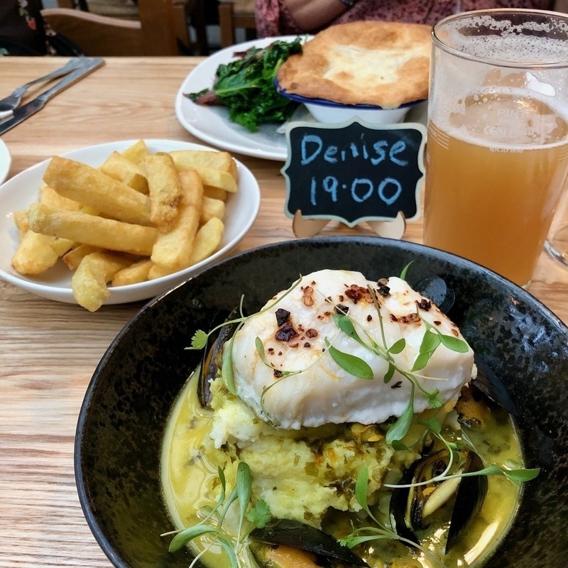 Roasted cod loin