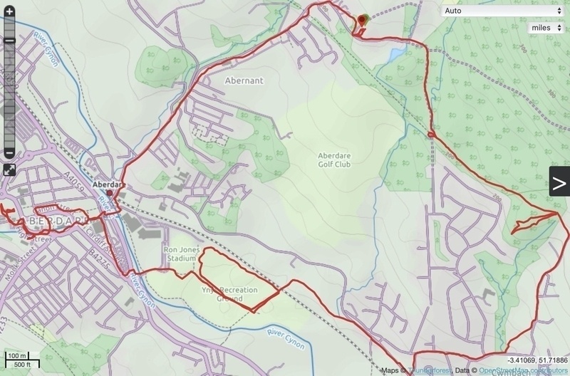 Viewranger track around Aberdare