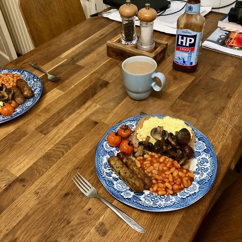 Vegetarian cooked breakfast