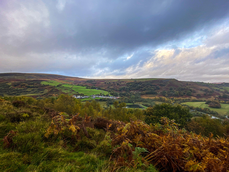 View across a cloudy valley