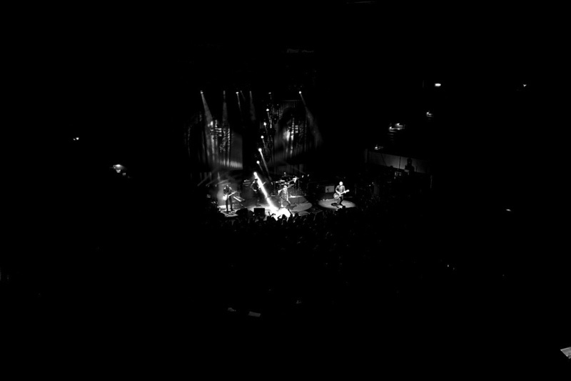 Band Suede onstage in concert hall