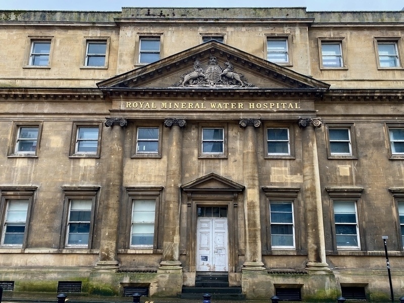 Portico of a Georgian sandstone building