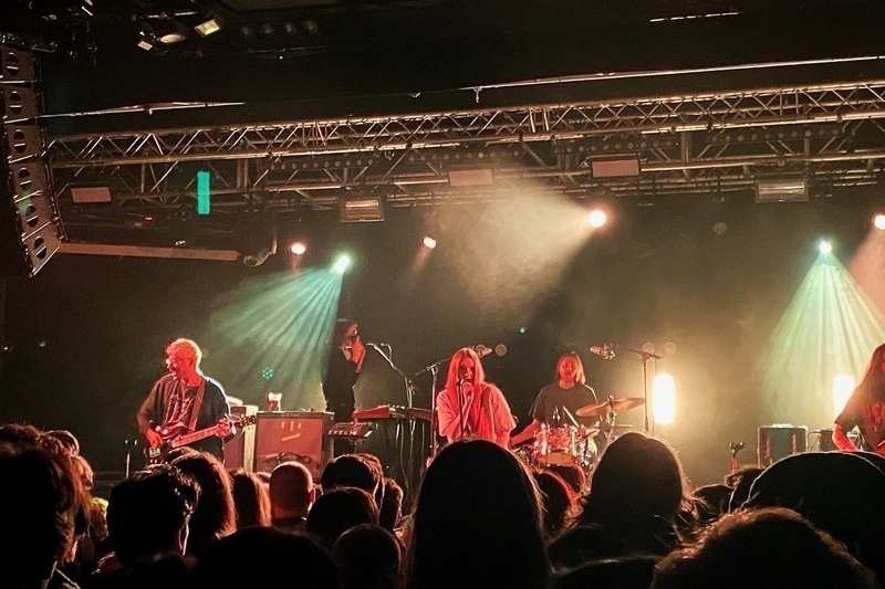 Dry Cleaning band on stage
