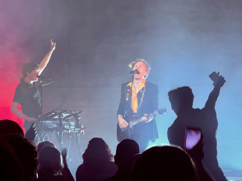 Franz Ferdinand band on stage. Close up.